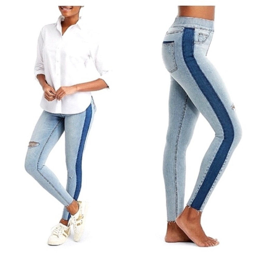 Spanx Distressed Skinny Jean Leggings 9A.